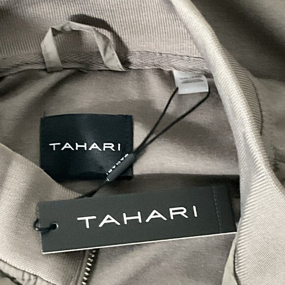 Tahari Puffer Vest Women 2XL Mushroom Tan‎ Zip Up Sleeveless Mock Neck Outdoors - Picture 9 of 13